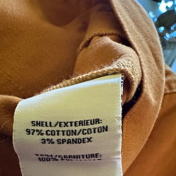 Bagatelle Collection Rusty Orange Button Up Chest/ side Pockets Denim Jacket NWT - Picture 5 of 6